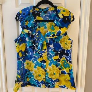 Rafaella floral sleeveless blouse
